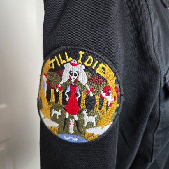 Zadig & Voltaire Kayak Mili Skull Jacket Small Black Goth Grunge Utility - Picture 9 of 16